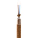 Brauner textilummantelter Gelenkschlauch 10mm mit Kabel
