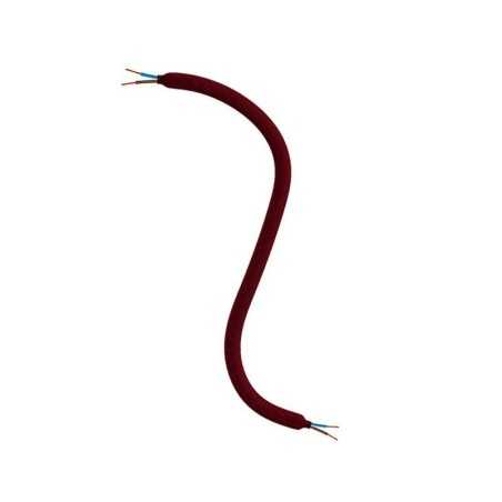 Bordeauxfarbener textilummantelter Gelenkschlauch 10mm mit Kabel