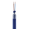 Marineblauer textilummantelter Gelenkschlauch 10mm mit Kabel