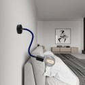 Marineblauer textilummantelter Gelenkschlauch 10mm mit Kabel