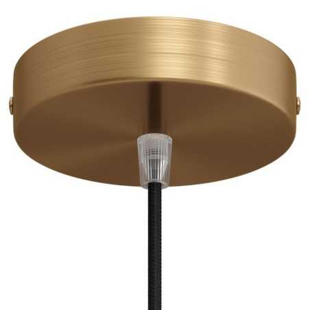 Soporte de techo metálico satinado 120mm diámetro