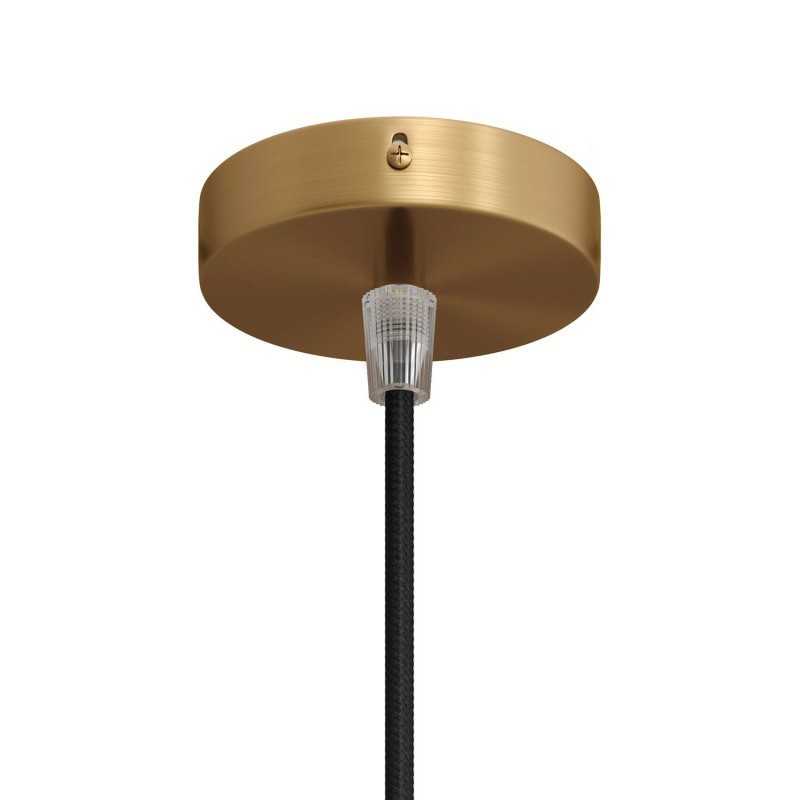 Soporte de techo metálico satinado 83mm diámetro