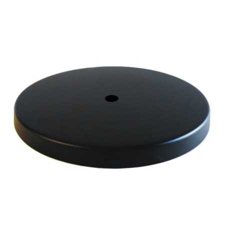 Soporte metal color negro 200mm diámetro y una salida