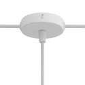 Soporte metal blanco 83mm diámetro 1 salida y 2 laterales