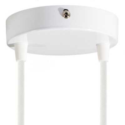 Soporte metal blanco 120mm diámetro y dos salidas