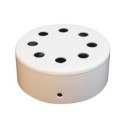 Soporte metal color blanco 100mm diámetro y ocho salidas