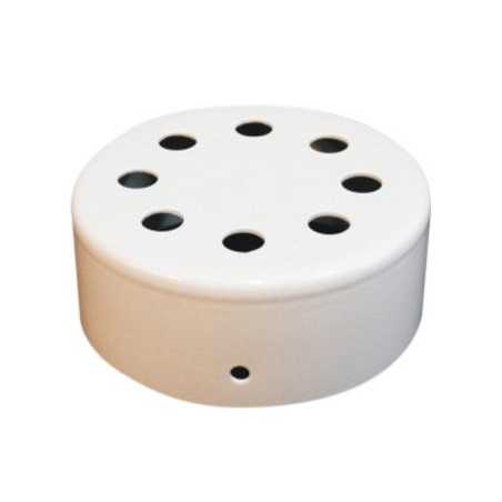 Soporte metal color blanco 100mm diámetro y ocho salidas