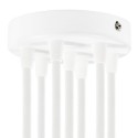 Soporte metal blanco 120mm diámetro y siete salidas