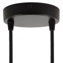 Soporte metal negro 120mm diámetro y dos salidas