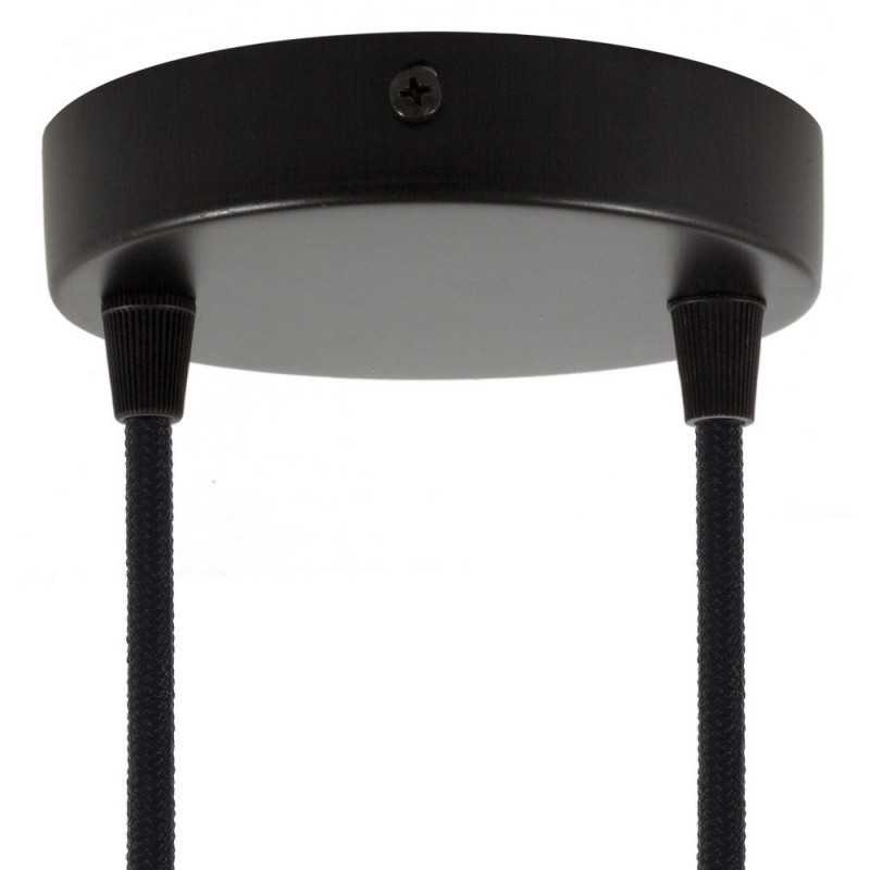 Soporte metal negro 120mm diámetro y dos salidas
