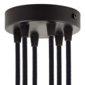 Soporte metal negro 120mm diámetro y seis salidas