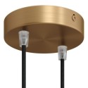 Soporte metal latón 120mm diámetro y dos salidas