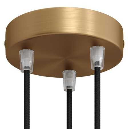 Soporte metal latón 120mm diámetro y tres salidas