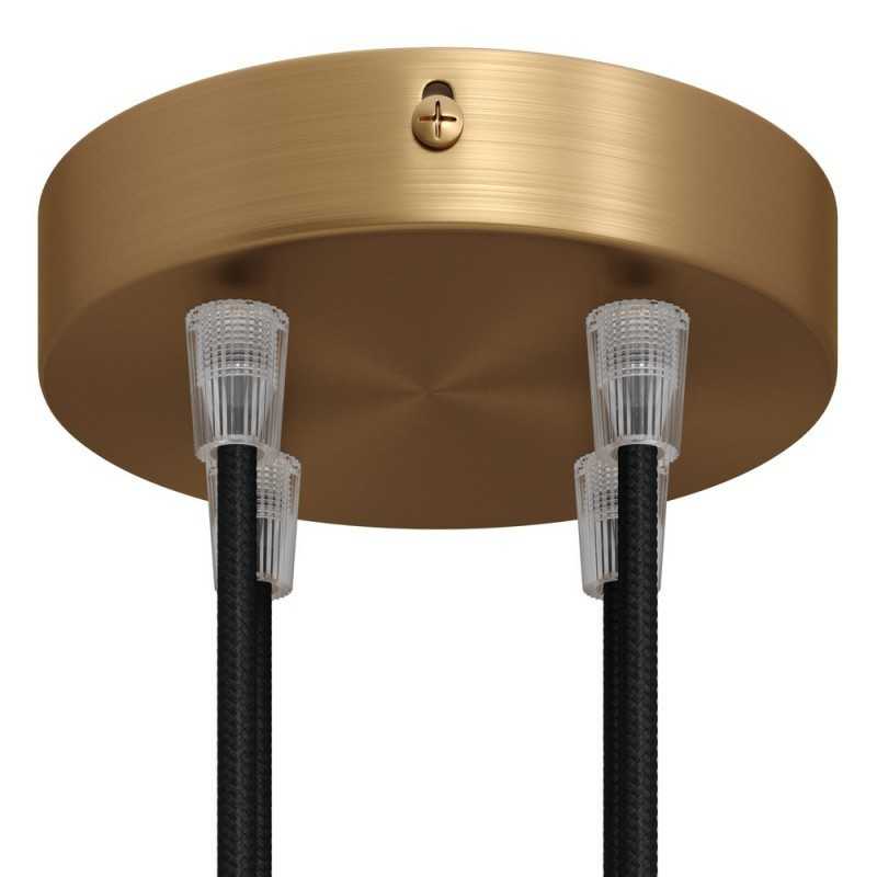 Soporte metal latón 120mm diámetro y cuatro salidas