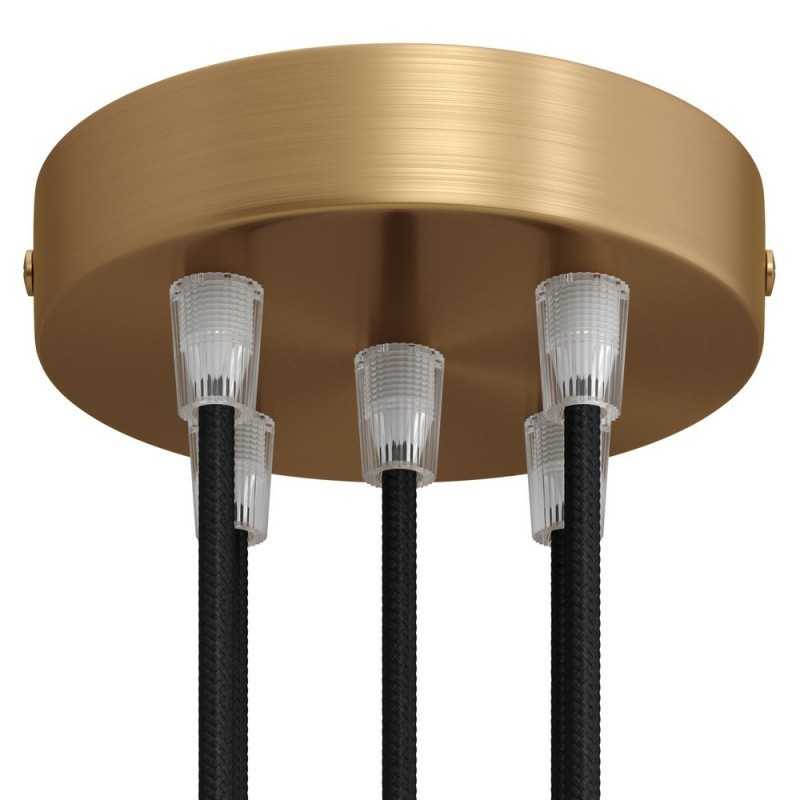 Soporte metal latón 120mm diámetro y cinco salidas
