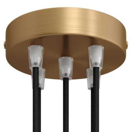 Soporte metal latón 120mm diámetro y cinco salidas