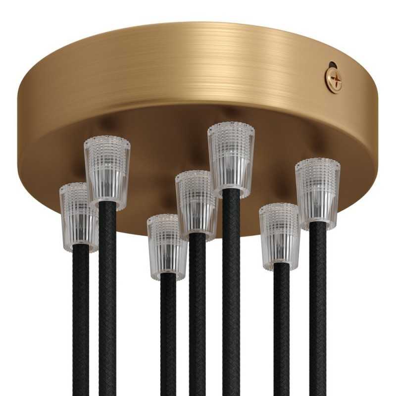 Soporte metal latón 120mm diámetro y siete salidas