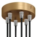 Soporte metal latón 120mm diámetro y seis salidas