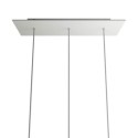 Soporte metal blanco 675mmx 225mm con 3 orificios