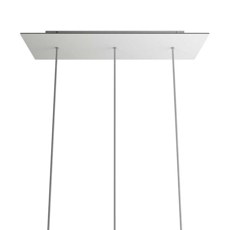 Soporte metal blanco 675mmx 225mm con 3 orificios