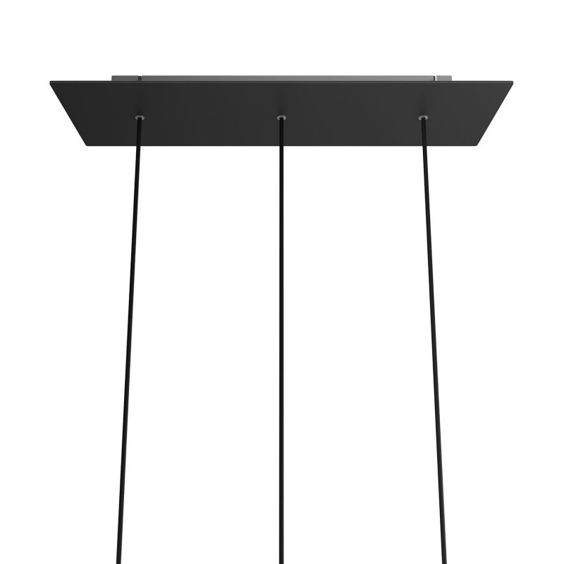 Soporte metal negro  675mmx 225mm con 3 orificios
