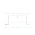 Soporte metal latón 675mmx 225mm con 3 orificios