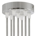 Soporte metal cromo 120mm diámetro y siete salidas