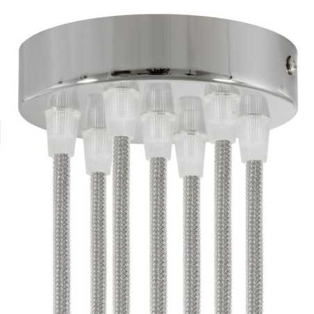 Soporte metal cromo 120mm diámetro y siete salidas