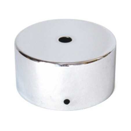 Soporte metal cromo brillo 80mm diámetro alto una salida