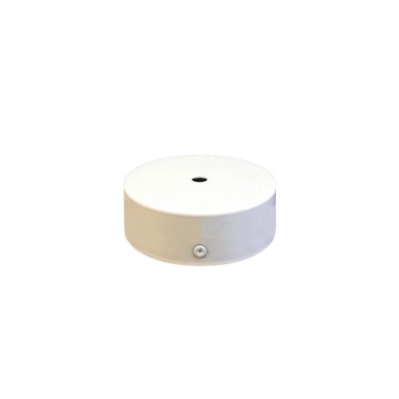Soporte metal color blanco 60mm diámetro alto una salida