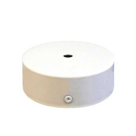 Soporte metal color blanco 60mm diámetro alto una salida
