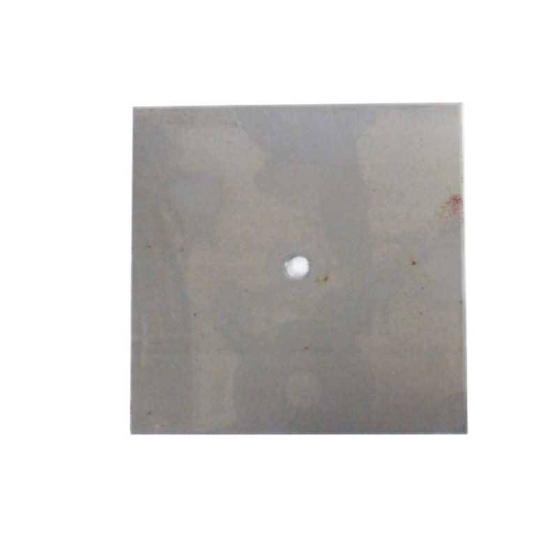 Plancha plana hierro orificio central rosca M10 y 2