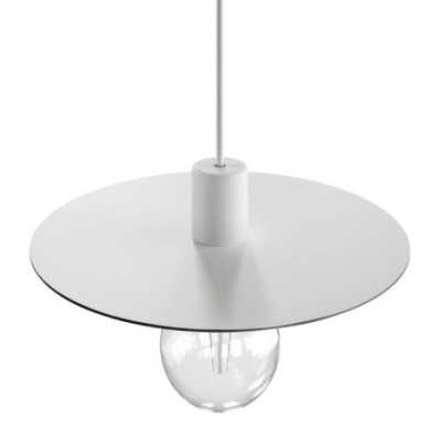 Industrieller Teller-Lampenschirm weiss 200mm x 40mm