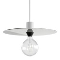 Industrieller Teller-Lampenschirm weiss 200mm x 40mm