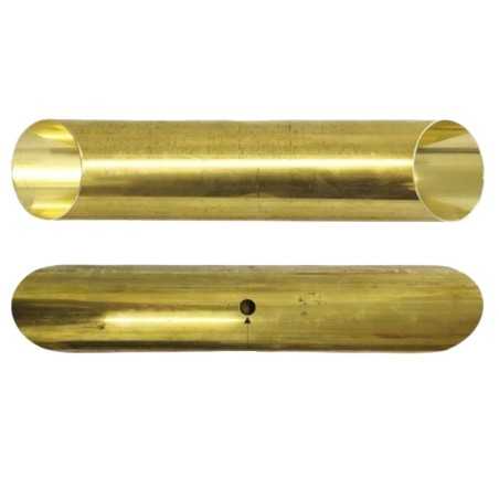 Tubo latón ingletado 290mm ancho x 60mm diámetro