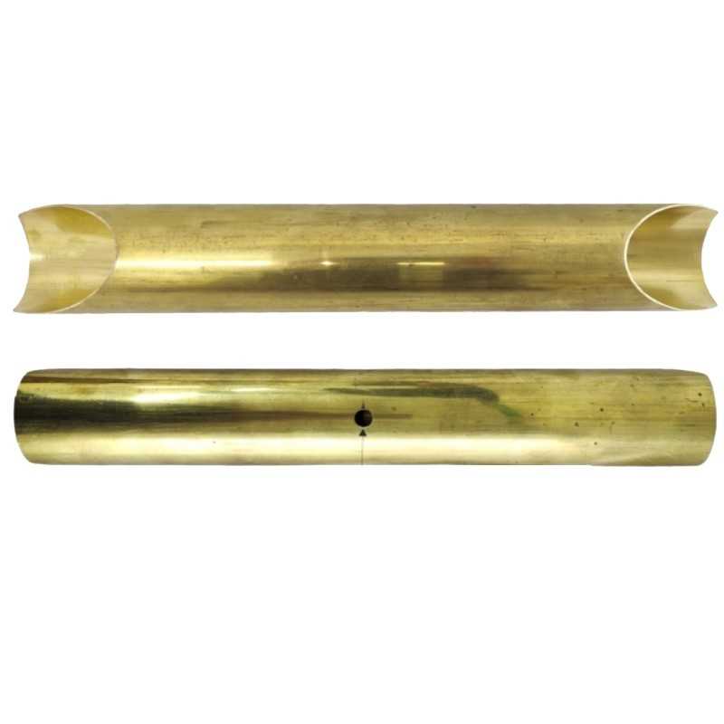 Tubo latón ingletado 400mm ancho x 60mm diámetro