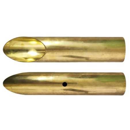 Tubo latón ingletado 290mm ancho x 60mm diámetro