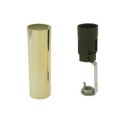 Glaenzendes E14 Lampenfassungsset glatt, gold- oder silberfarben