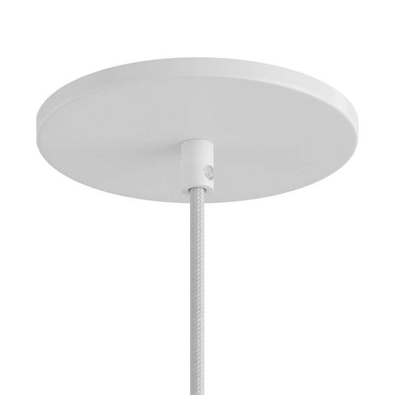 Soporte metal blanco 126mm diámetro para techos falsos