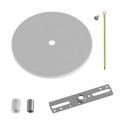 Soporte metal blanco 126mm diámetro para techos falsos