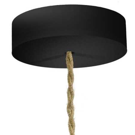 Soporte de madera negro 120mm diámetro y una salida