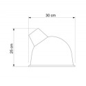 Schirm im industriellen Stil geneigt 300mm x 250mm