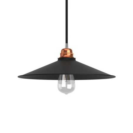 Konischer Industrie-Lampenschirm schwarz 300mm x 60mm
