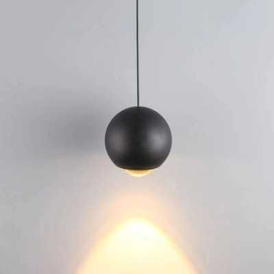 Industrielle Kugel-Haengeleuchte schwarz und gold 180mm