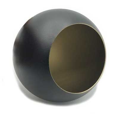Industrielle Kugel-Haengeleuchte schwarz und gold 180mm