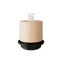 Kit Lampenfassung E27 gerade Holz mit Ring fuer Schirm