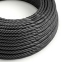 Cable decorativo textil a metros homologado grafito