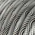 Cable decorativo textil a metros homologado negro laberinto