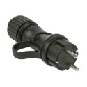 Enchufe de exterior para guirnalda de cable redondo