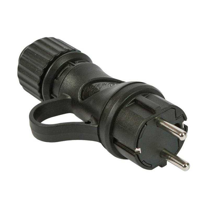 Enchufe de exterior para guirnalda de cable redondo